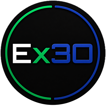 Round EX3D logo